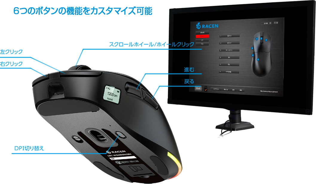 ボタン割り当て