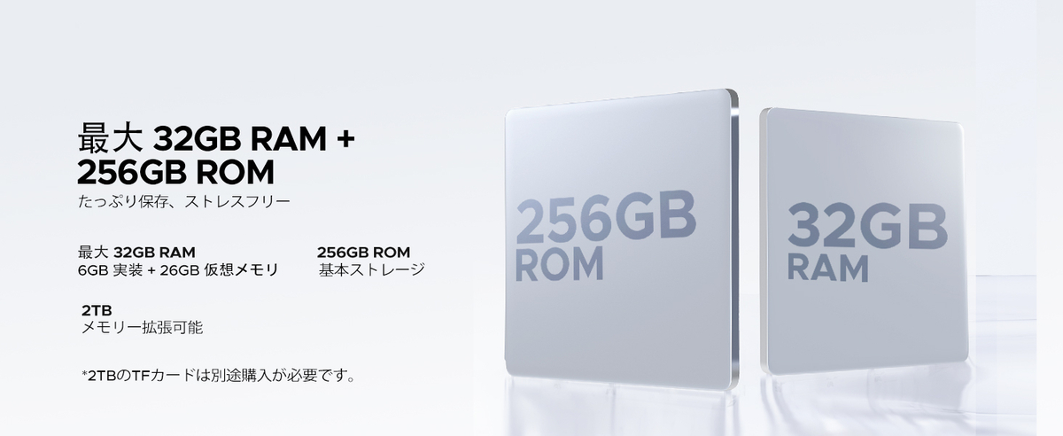 256GBストレージ