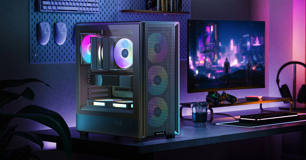 自作 ゲーミングPC DEEP COOLケース RGB仕様 🆕新製品🆕 ARGBファン4基