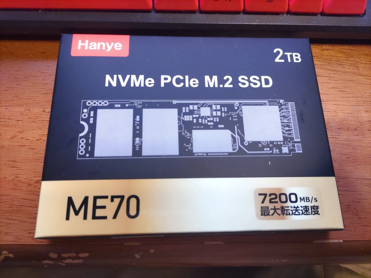 健康状態100％】Hanye ME70 2TB M.2 NVMe SSD