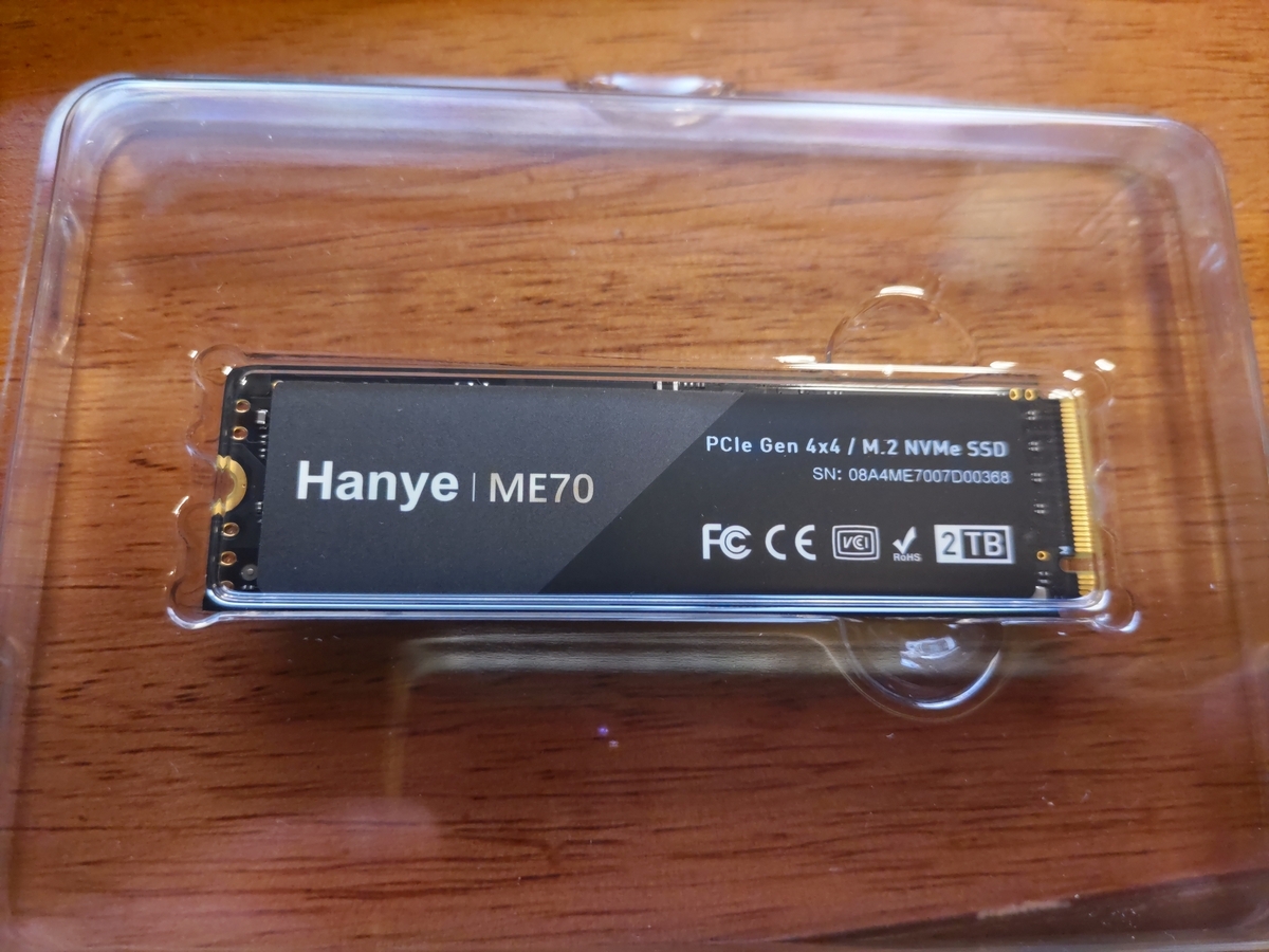 NVMe M.2 Hanye PCIe SSD 2TB Gen4x4 HE70 1TB | 0 ME70 安い商品 2280 