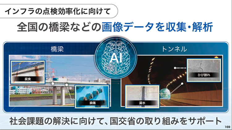 全国の橋梁などの画像データを収集・解析
