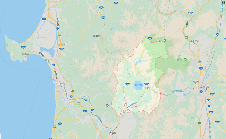 秋田県仙北市地図