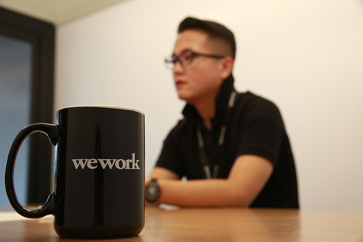 WeWorkでのワークスタイルについて語る竹内氏