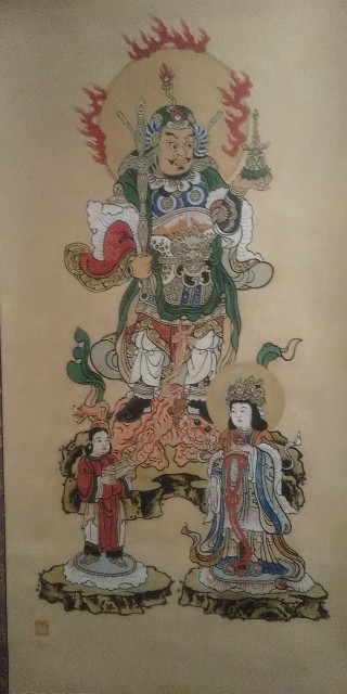 ♥大毘沙門天王　掛軸　掛け軸　骨董品 ♥大毘沙門天王 掛軸 掛け軸 骨董品 ♥大毘沙門天王 掛軸 掛け軸