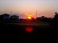 冬空の夕日