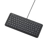 エレコム 有線ミニキーボード メンブレン式 ブラック TK-FCM077PBK エレコム 有線ミニキーボード メンブレン式 ブラック TK-FCM077PBK