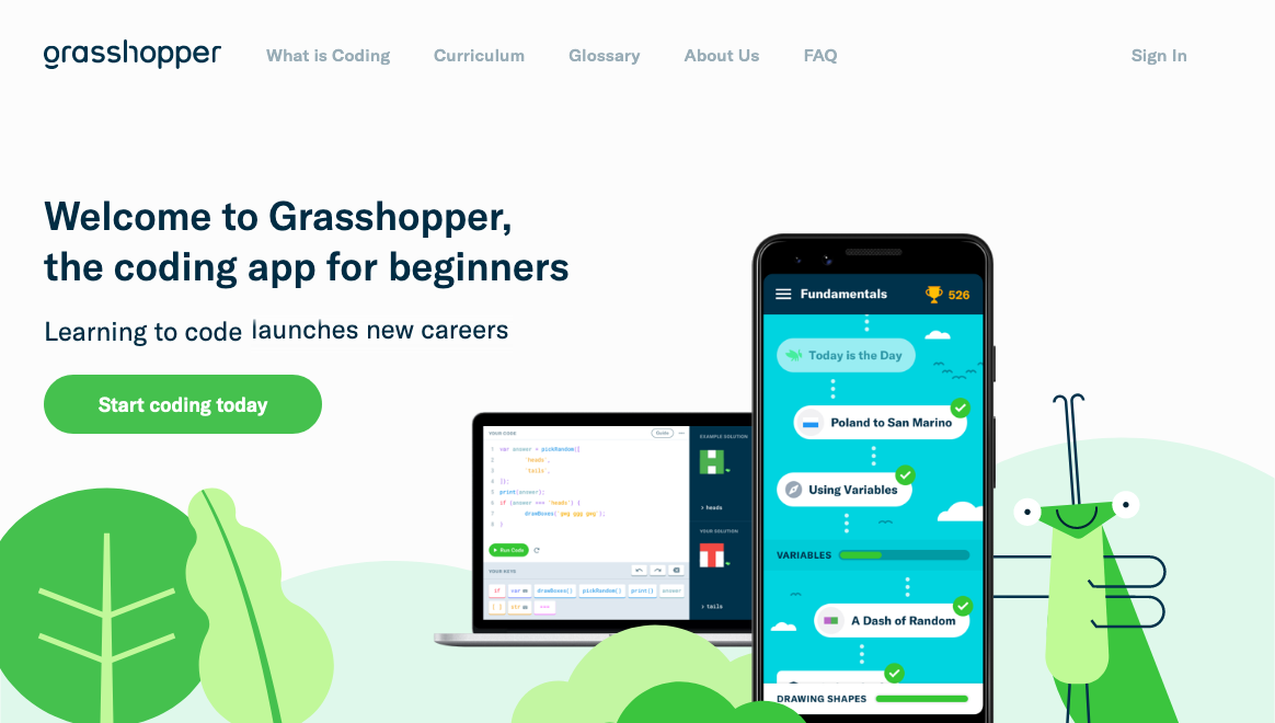 Grasshopper：無料でJavaScriptが学べるサイト