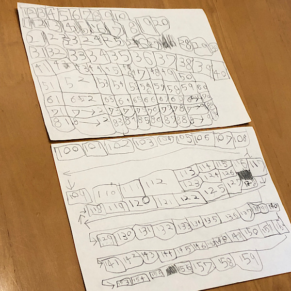 100以上の数は玉そろばんと点つなぎで理解した 早生まれっ子のおうちで勉強対策