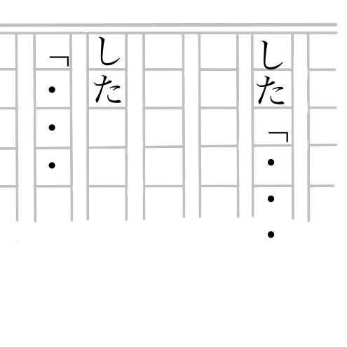 括弧の前で改行したものとしないものの比較