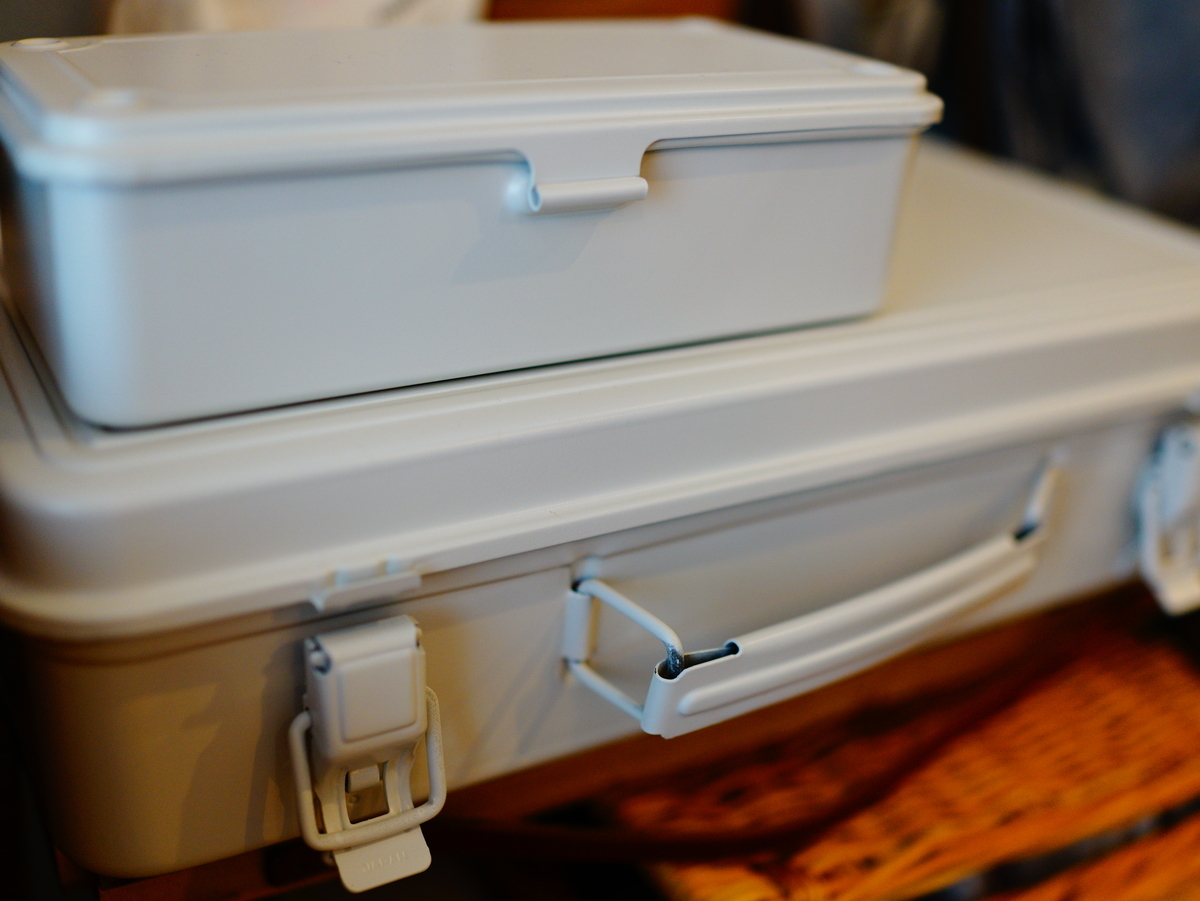 み 無印良品、自立収納できる、キャリーケース、工具箱、薬箱、書類