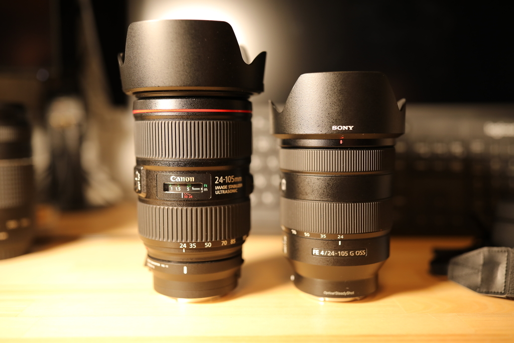 α7Ⅲ ＋ ソニー＆キャノン24-105mm 装着外観を比較してみる。 - カメラ 