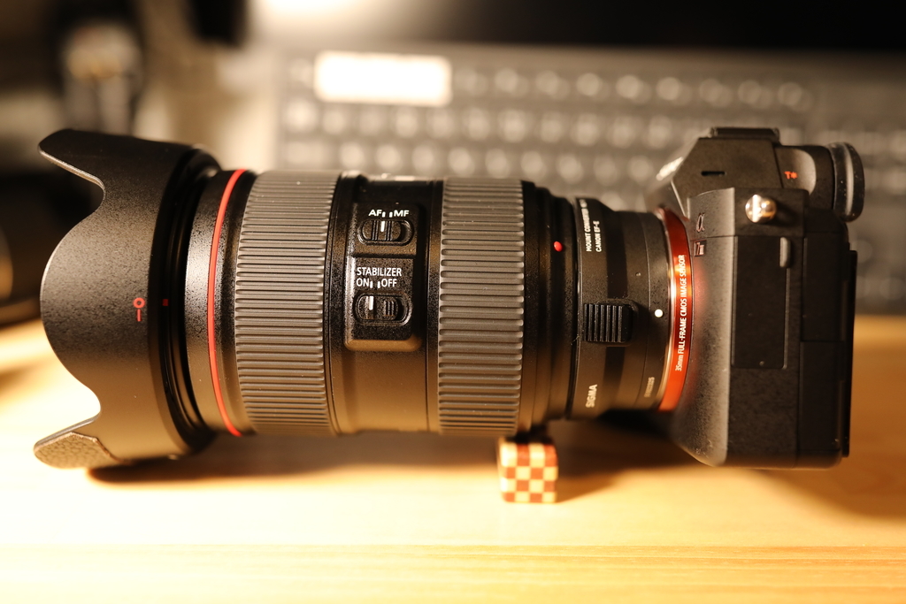 α7Ⅲ ＋ ソニー＆キャノン24-105mm 装着外観を比較してみる。 - カメラ