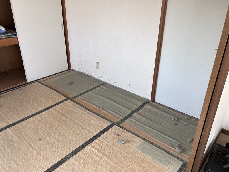 18年動かさなかったタンスの裏のホコリ