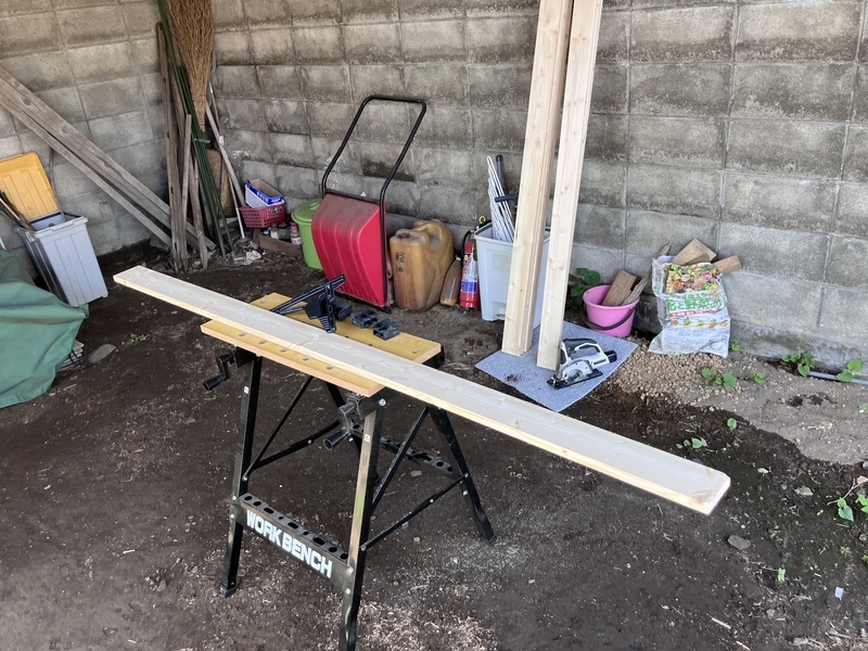 自宅の屋根付きDIY作業スペース