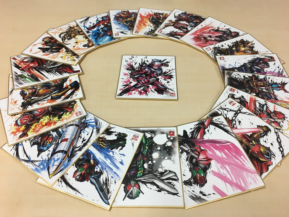 仮面ライダー色紙ART2紹介【前編】 - バンダイ キャンディ スタッフ BLOG