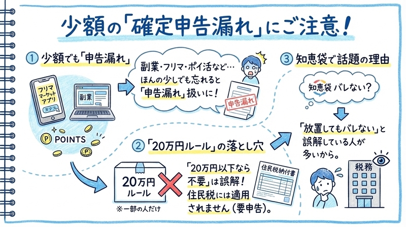 少額の「確定申告漏れ」とは？知恵袋で話題になる理由