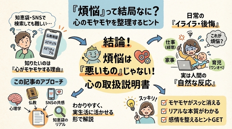煩悩の意味をわかりやすく解説｜知恵袋・SNSの本音まとめ