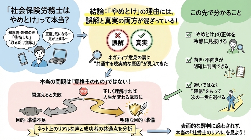 社会保険労務士はやめとけ？知恵袋・SNSで判明した本音