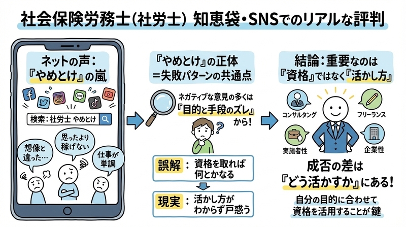 社会保険労務士は知恵袋やSNSでどう言われている？リアルな体験談の総まとめ
