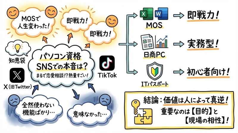 パソコン資格は知恵袋でどう言われている？SNSの本音まとめ