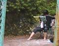 爽やかな風を受けながら野外練習にひたる