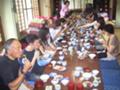 爽やかな風を受けて朝の食事〜民宿「大平」