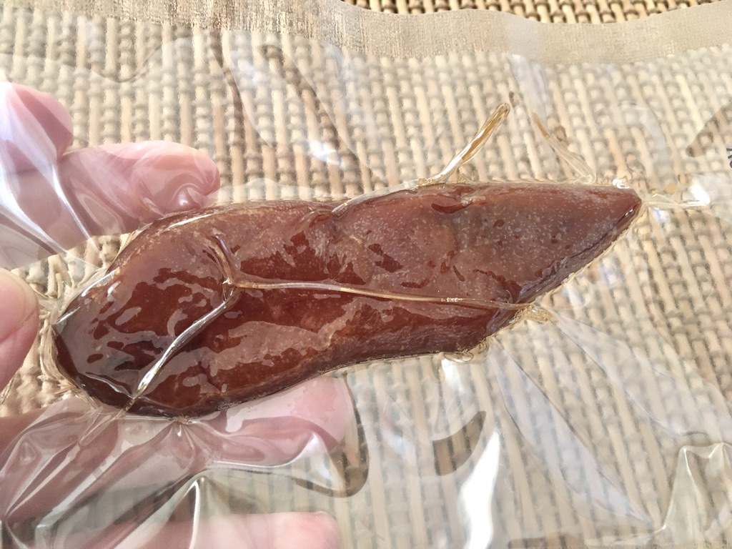 真空パックされた「やまやドライ明太子」