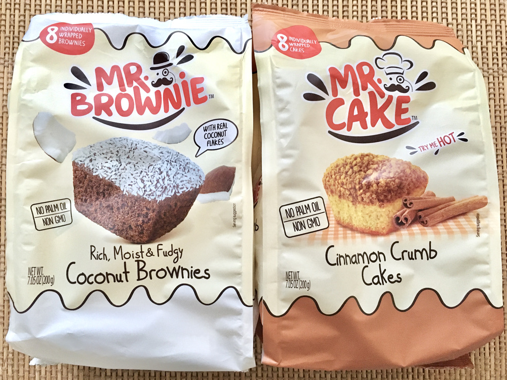 「ミスターブラウニー(MR.BROWNIE) ココナッツブラウニー」と「ミスターケーキ (MR.CAKE)シナモンケーキ」