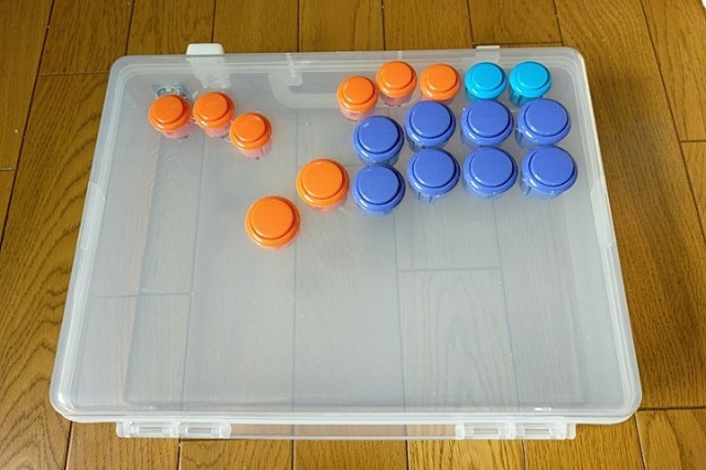 レバーレスコントローラー アケコン HitBox 自作 11ボタン オレンジ レバーレスコントローラー アケコン HitBox 自作 11ボタン オレンジ
