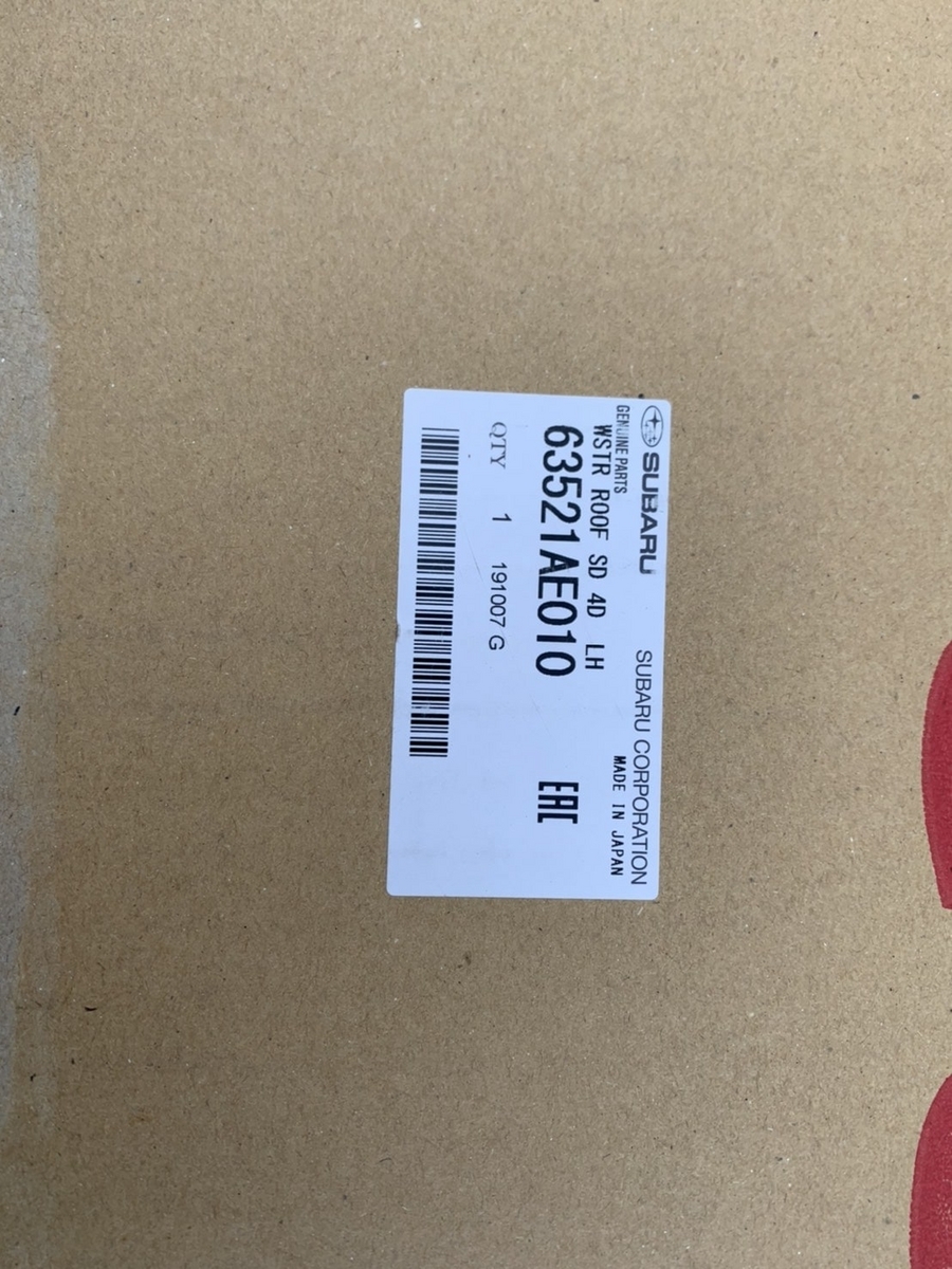 BE5 ウェーザーストリップ　品番　パーツNo　63521AE010