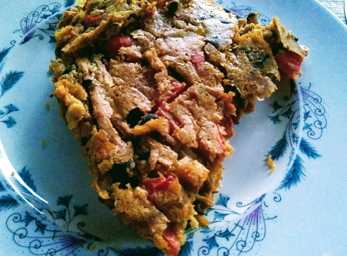 チックピー粉で作るヴィーガンのオムレツSocca