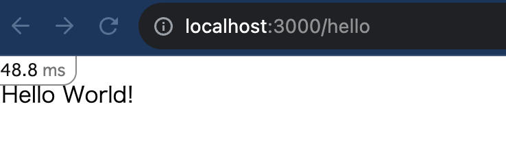 helloと表示するアプリの画像