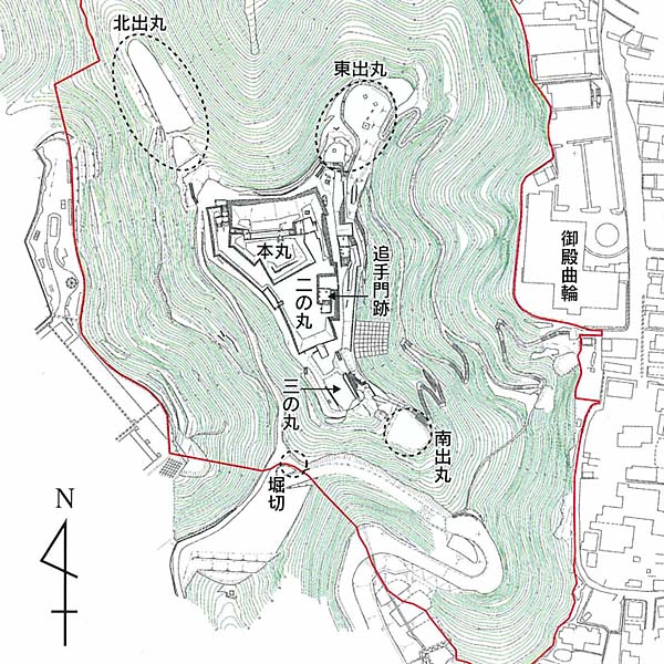 佐敷城　縄張図