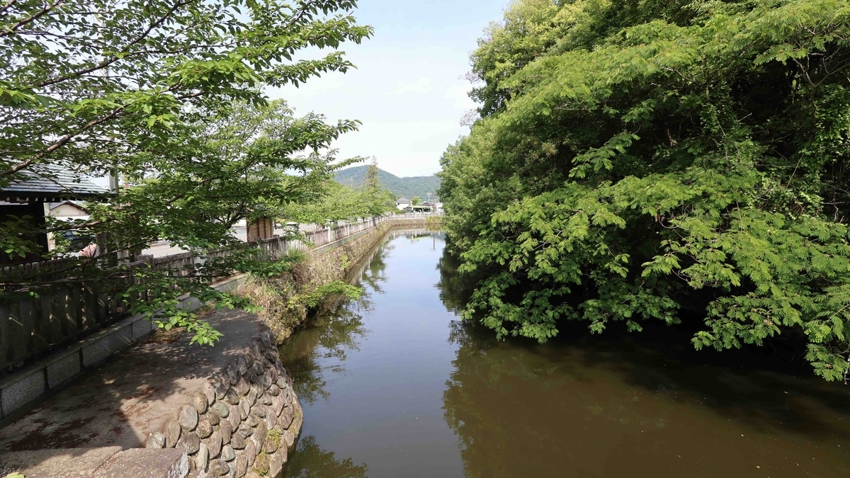 武田氏館 主郭南側の水堀
