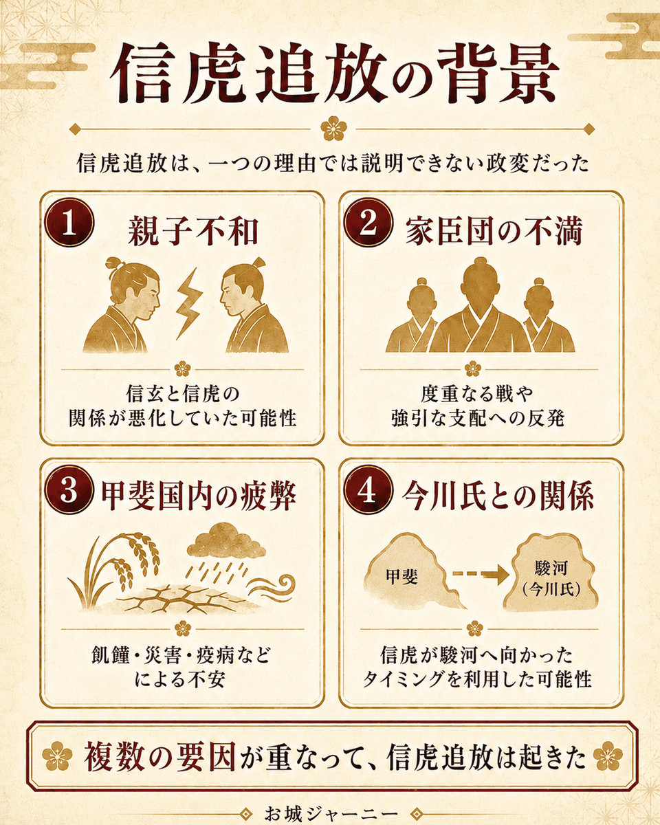 信虎追放の背景を示した図解