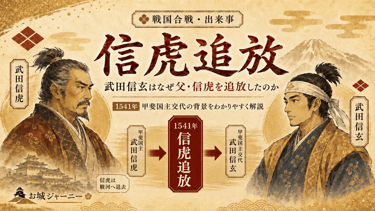 1541年 信虎追放 甲斐国主交代