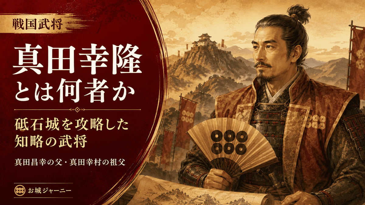 砥石城を攻略した真田幸隆を紹介するアイキャッチ画像