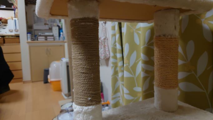メンテナンス後の猫の爪とぎ1