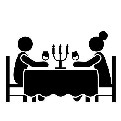 夕食はゆっくりと食べる