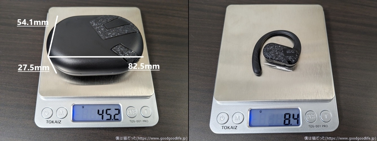 SOUNDPEATS Breezy サイズ・重量