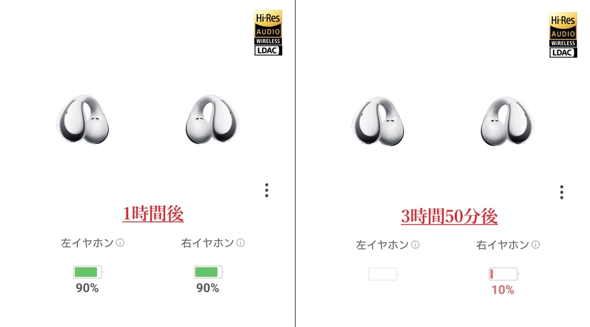 QCY Crossky C30S バッテリーチェック