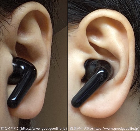 Anker Soundcore P31i 装着時の見た目