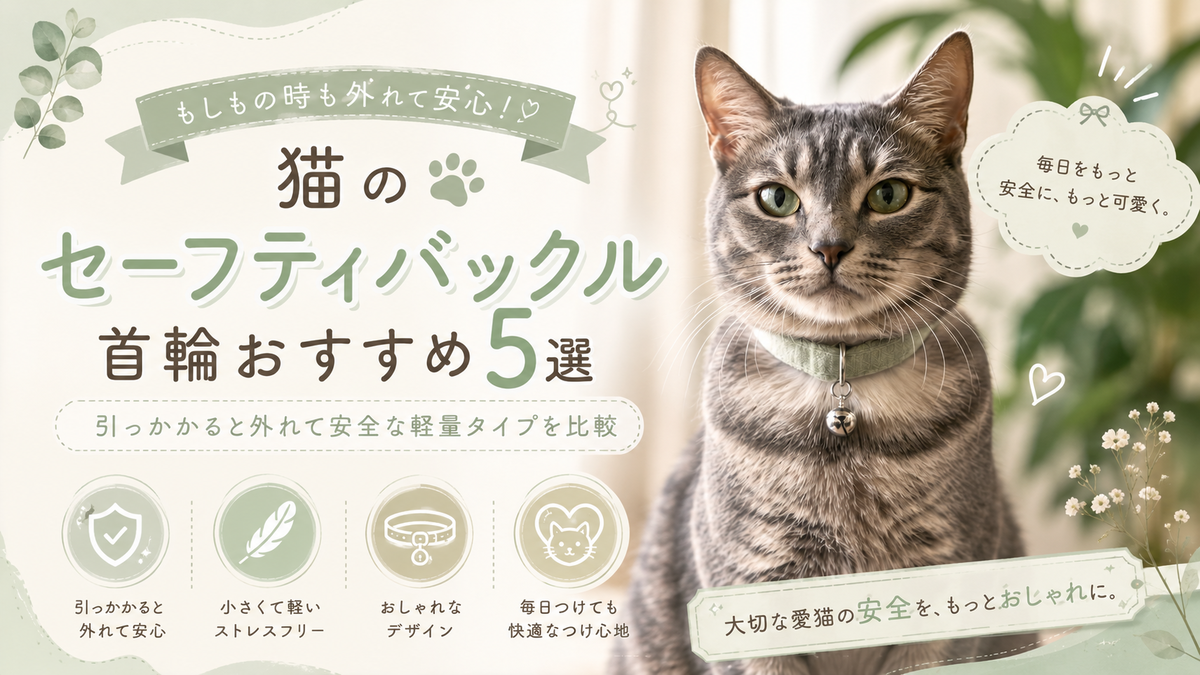 猫のセーフティバックル首輪おすすめ5選｜引っかかると外れて安全な