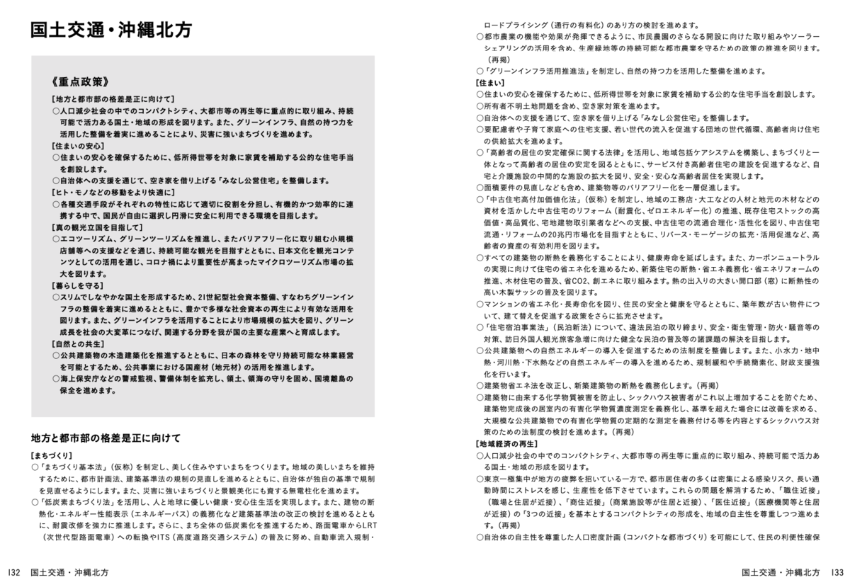 出典：立憲民主党政策集2021＞国土交通・沖縄北方 P.132〜P.133