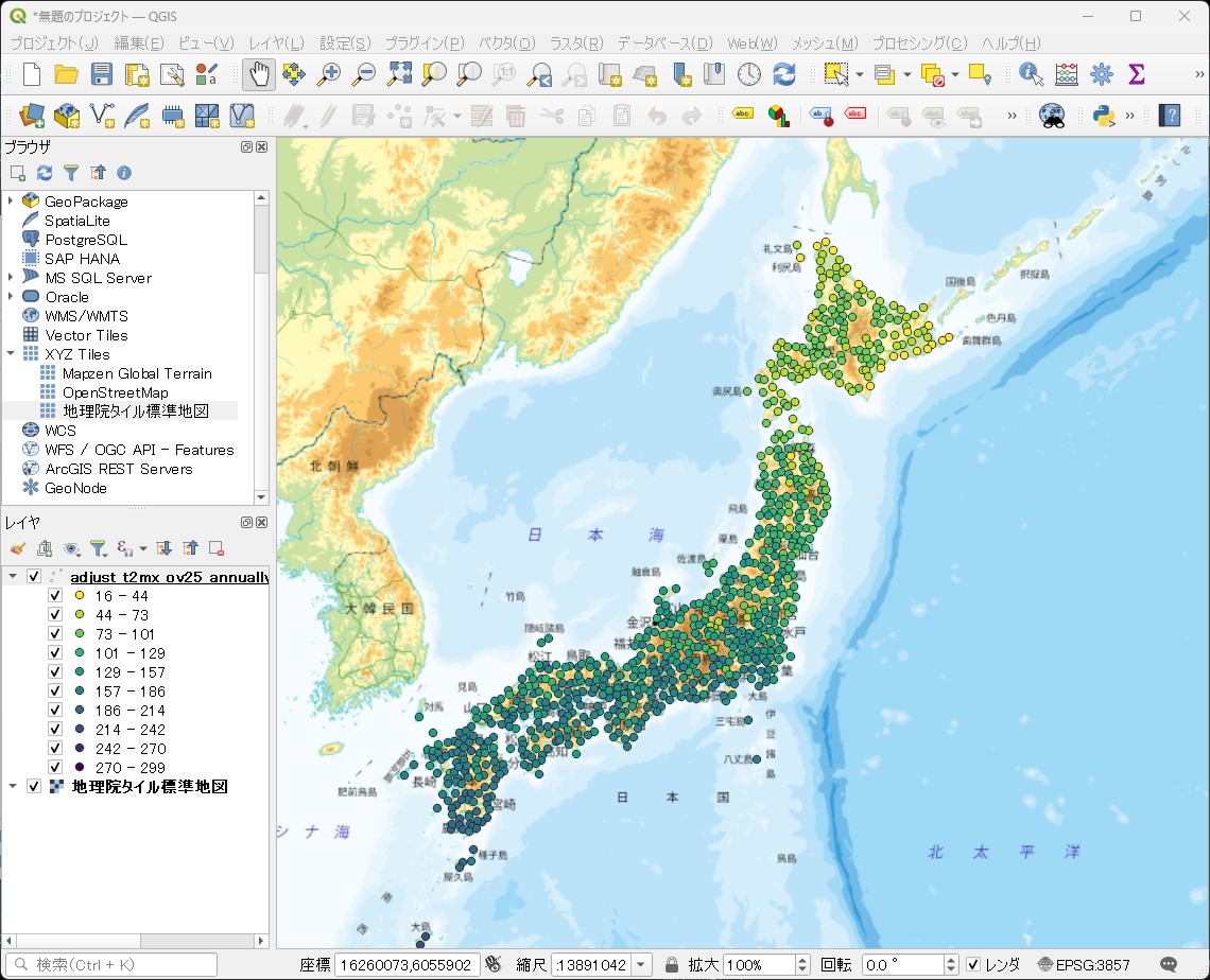 データマップ 日本の気候 日本域気候予測データ - 観測地点データ」を可視化する - データ入手と