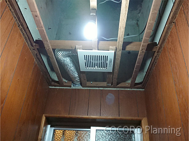 新たに換気扇を設置する工事