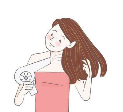 3,ドライヤーで乾かす