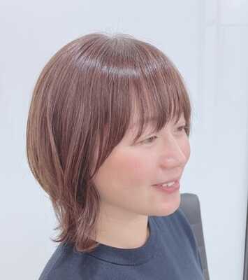 2-2, 丸顔さんを小顔にシェイプするウルフボブ