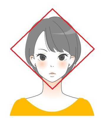 ひし形シルエット 